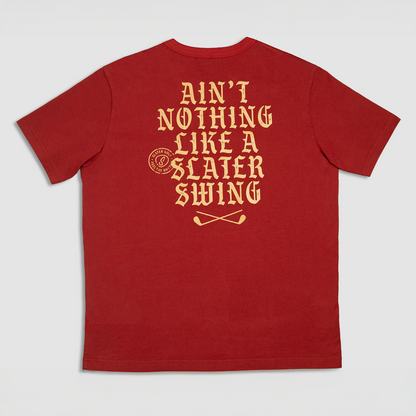 Slater Golf Men`s T-Shirt | Lifestyle | Slater Swing | Ruby Red