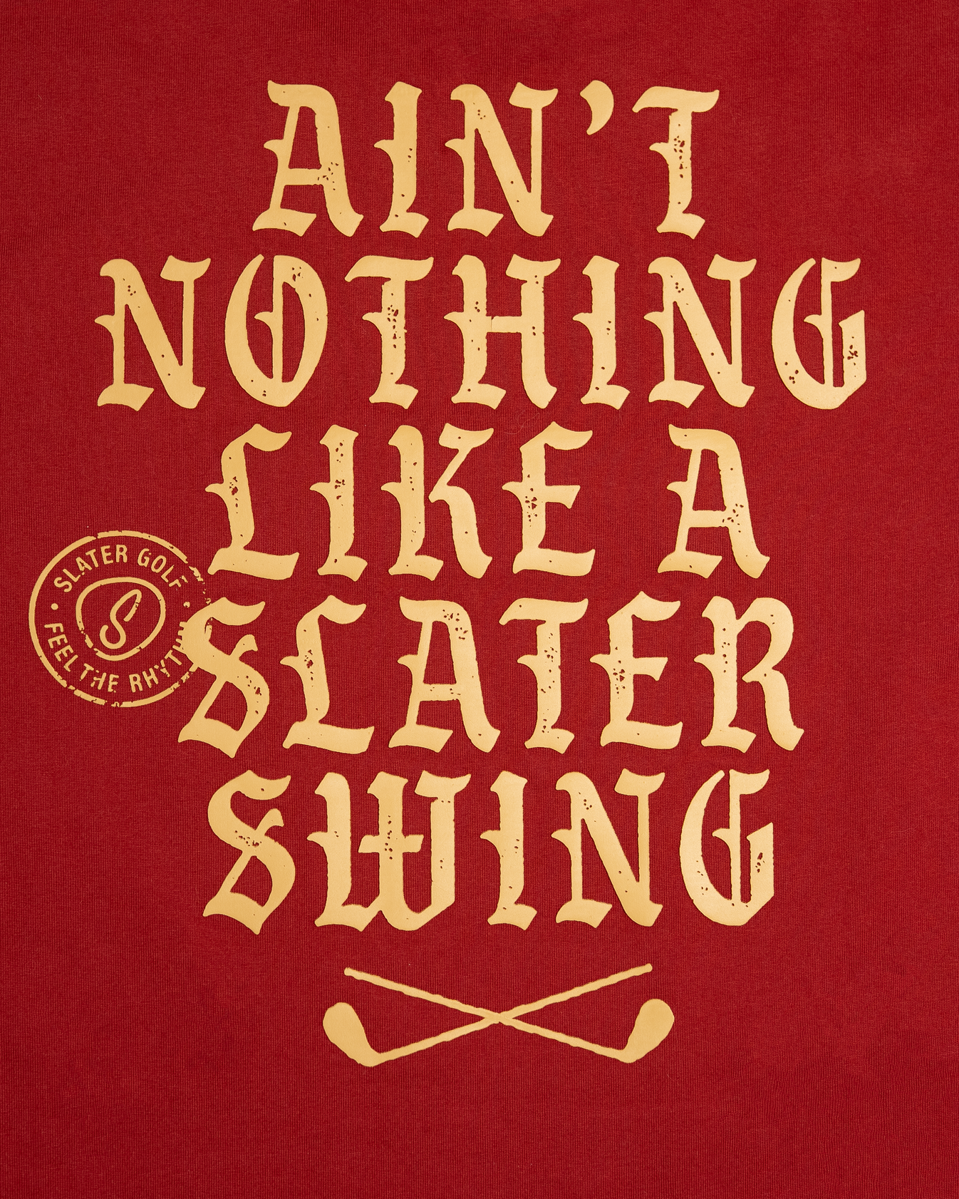 Slater Golf Men`s T-Shirt | Lifestyle | Slater Swing | Ruby Red