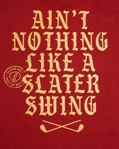 Slater Golf Men`s T-Shirt | Lifestyle | Slater Swing | Ruby Red