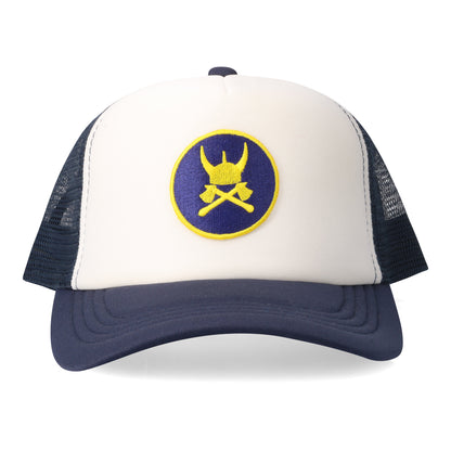 Sander Trucker Cap - Navy & White-Yellow logo