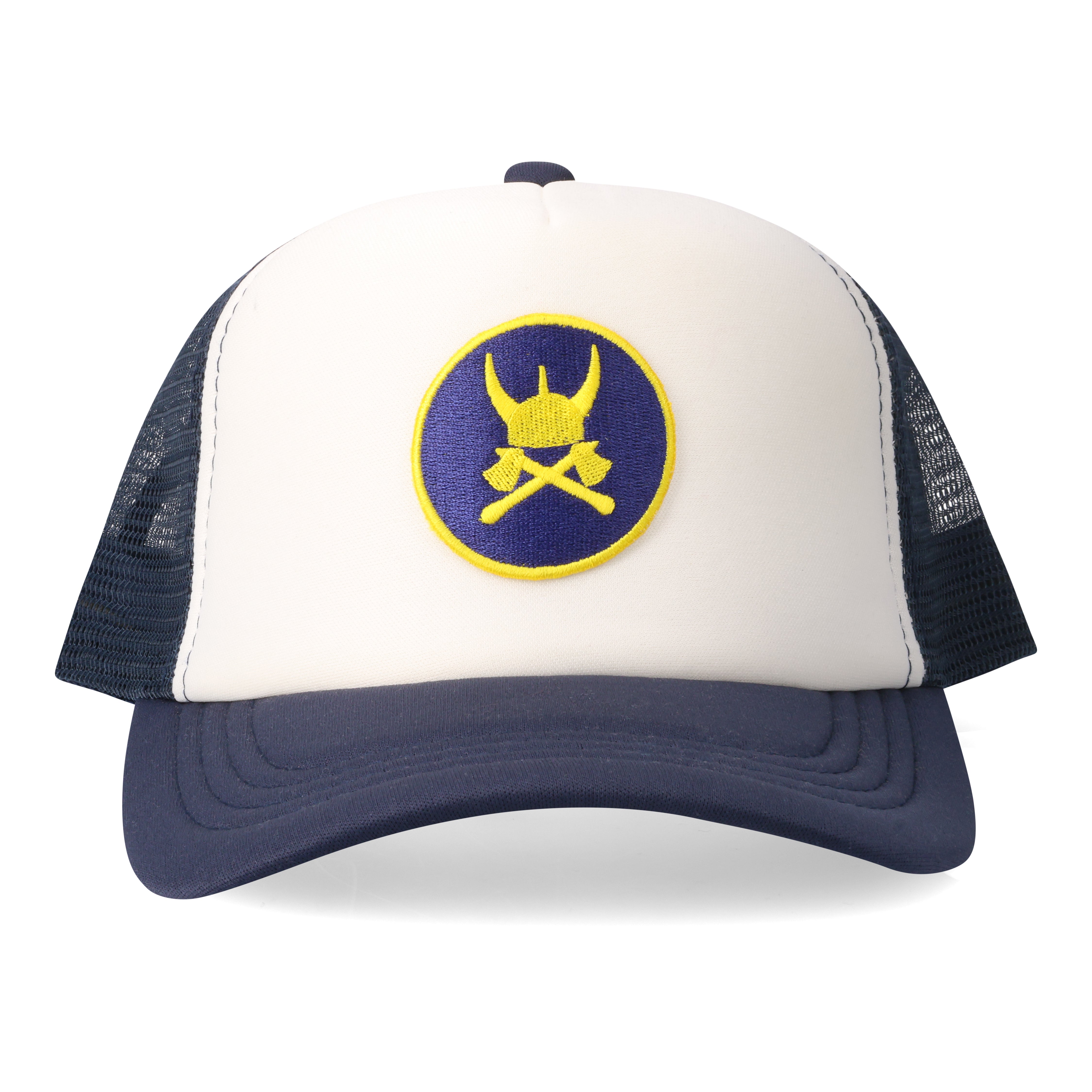 Sander Trucker Cap - Navy & White-Yellow logo