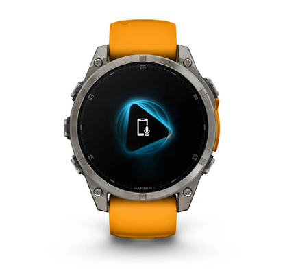 Garmin Fenix 8 Watch | 47mm | Amoled Sapphire Spark Orange/Graphite Band