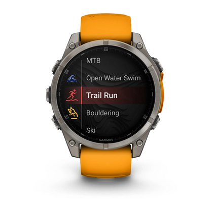 Garmin Fenix 8 Watch | 47mm | Amoled Sapphire Spark Orange/Graphite Band