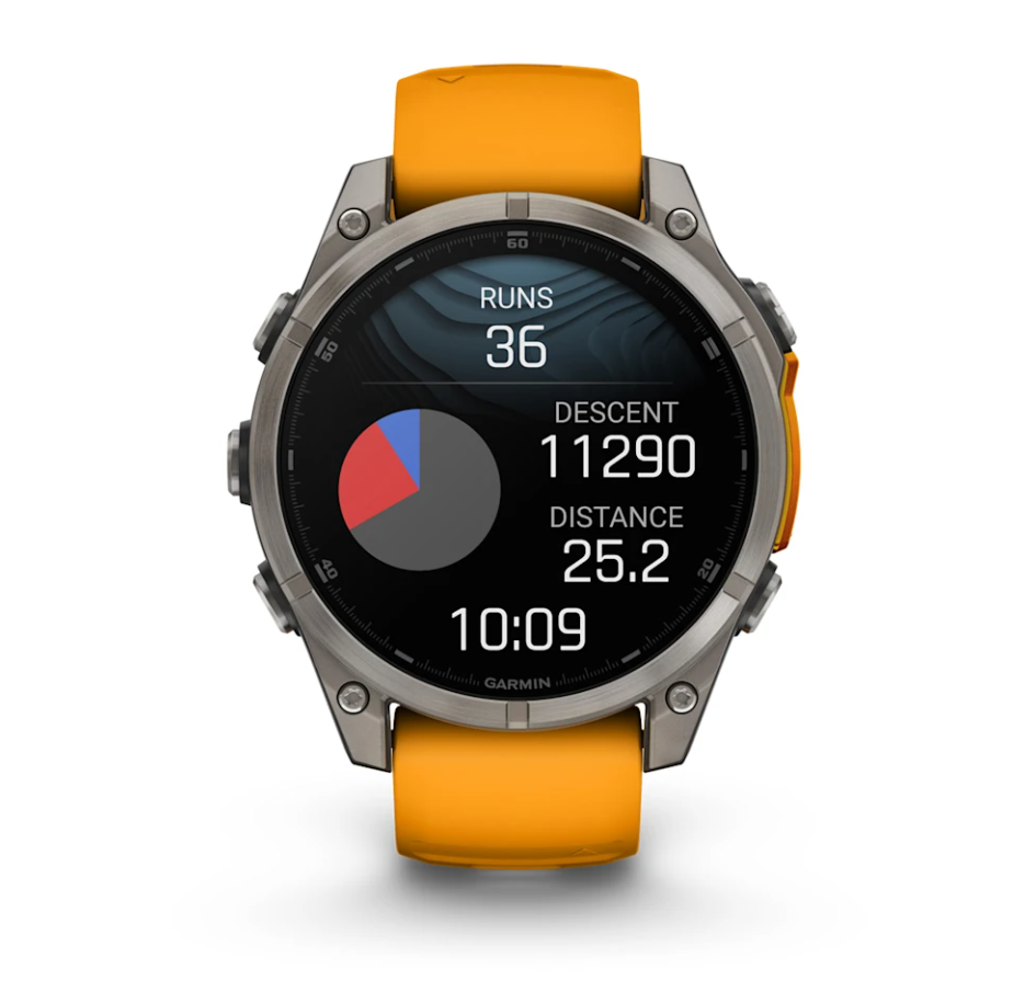 Garmin Fenix 8 Watch | 47mm | Amoled Sapphire Spark Orange/Graphite Band