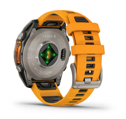 Garmin Fenix 8 Watch | 47mm | Amoled Sapphire Spark Orange/Graphite Band
