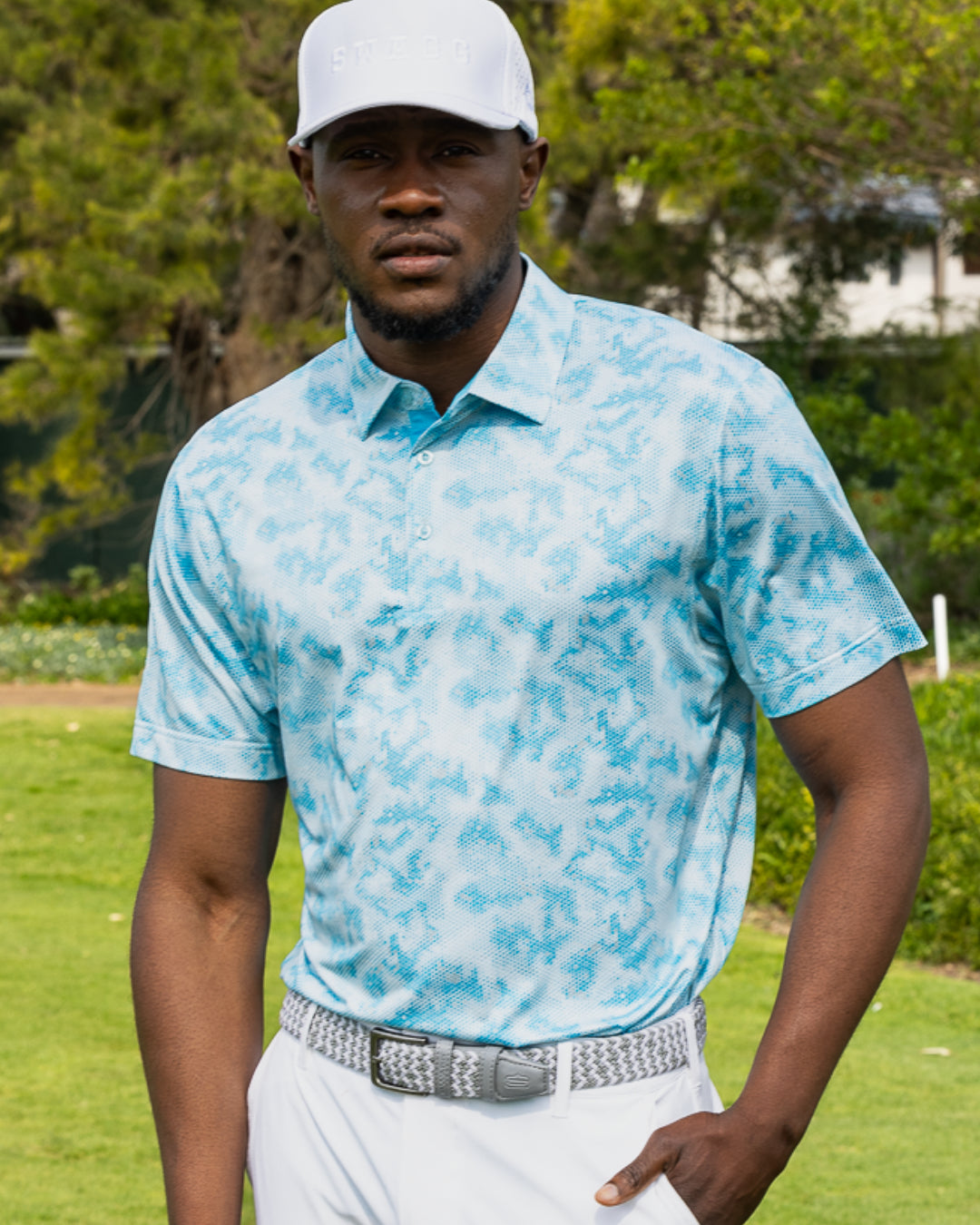 Men's Urban Camo Dry Tech Performance Golfer Polo Shirt