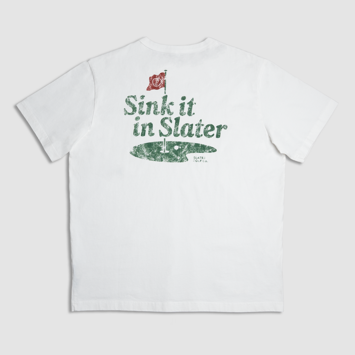 Slater Golf Men`s T-Shirt | Lifestyle | Sink It In | White