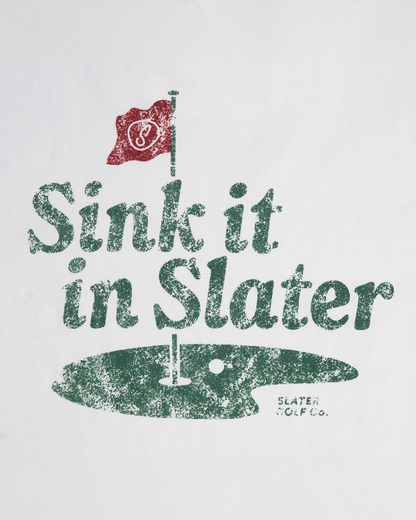 Slater Golf Men`s T-Shirt | Lifestyle | Sink It In | White