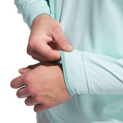 Adidas Men's Golf Sweatshirt | Core Light Weight | Quarter Zip | Mint Blue