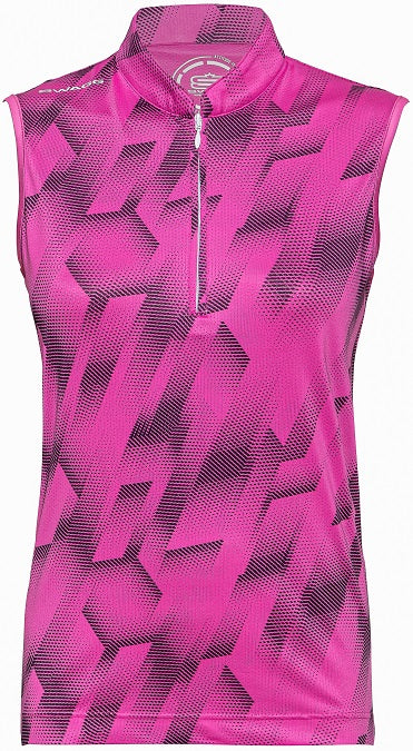 Women's Geo Sleeveless Dry Tech Golfer Polo Shirt