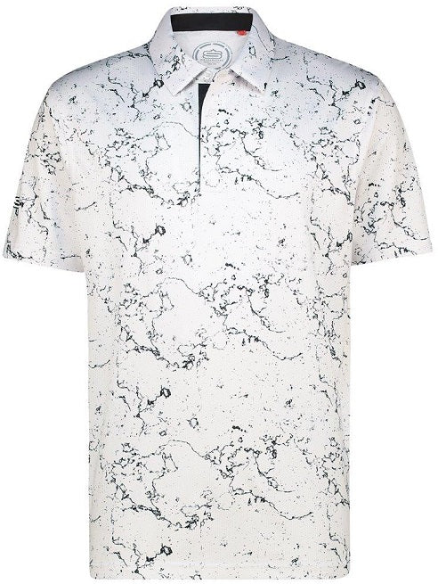 Men's Marbled Dry Tech Performance Golfer Polo Shirt