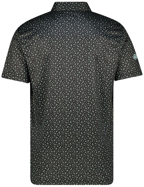 Men's Ditsy Floral Dry Tech Performance Golfer Polo Shirt