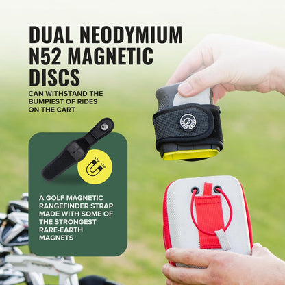2.0 Slim Golf Rangefinder Magnetic Strap - Form Fitting, No Buckle, Range Finder