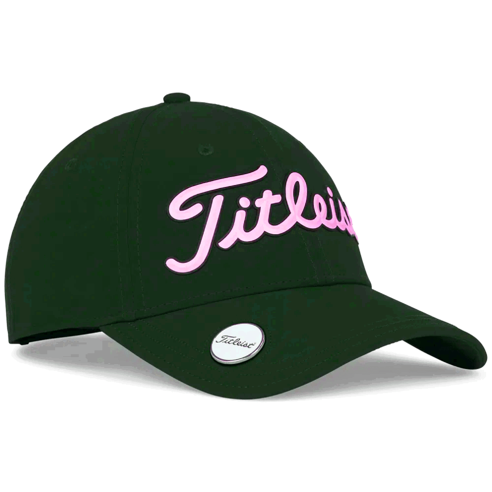 [TH25AWPBMN2-35] Titleist Womens Golf Cap | Players Performance Ball Marker (Pine/Pink, 2022)
