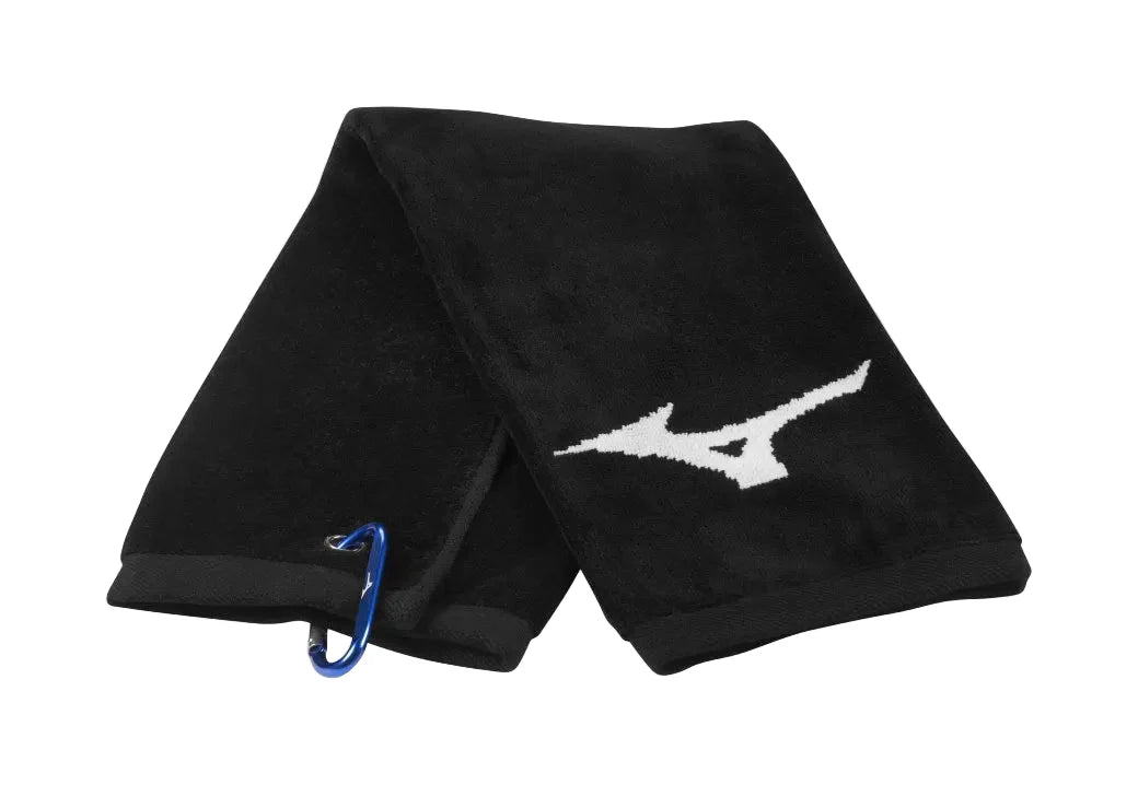 [3000008-04] Mizuno Golf Towel | RB Tri Fold (Black)