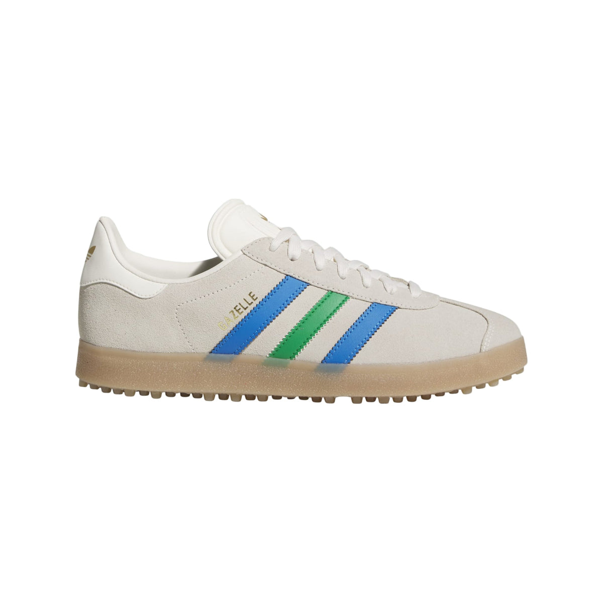 [JI4165105] Adidas Mens Golf Shoe | Gazelle | White-Green-Blue-Beige (UK10.5)