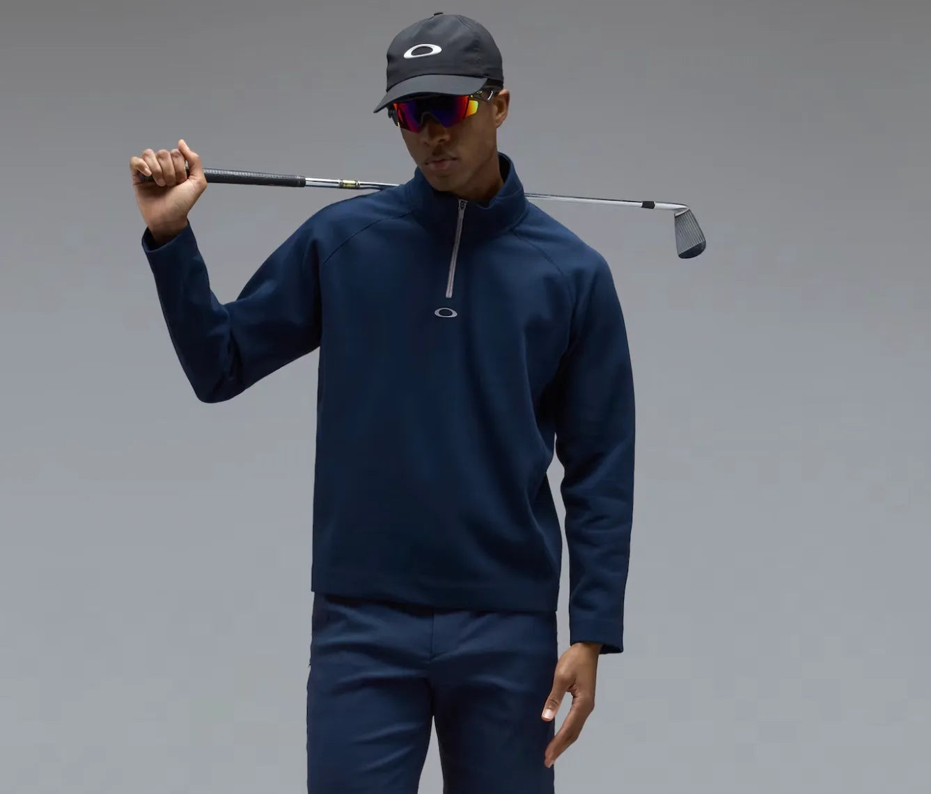 Oakley Mens Golf Pullover | Platform | Quarter Zip | Abyss