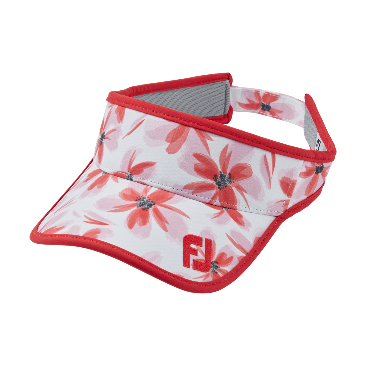[35620] Footjoy Womens Golf Visor | Floral (Red)