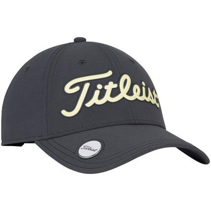 [TH25AWPBME-OC7] Titleist Womens Golf Cap | Players Performance Ball Marker (Charcoal/Lemon, 2022)