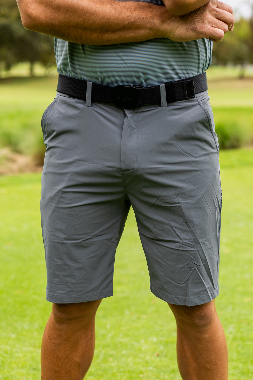 [SP-BB-GREY-40] Booyaa Mens Golf Shorts | Birdier Breather (Grey, 40)