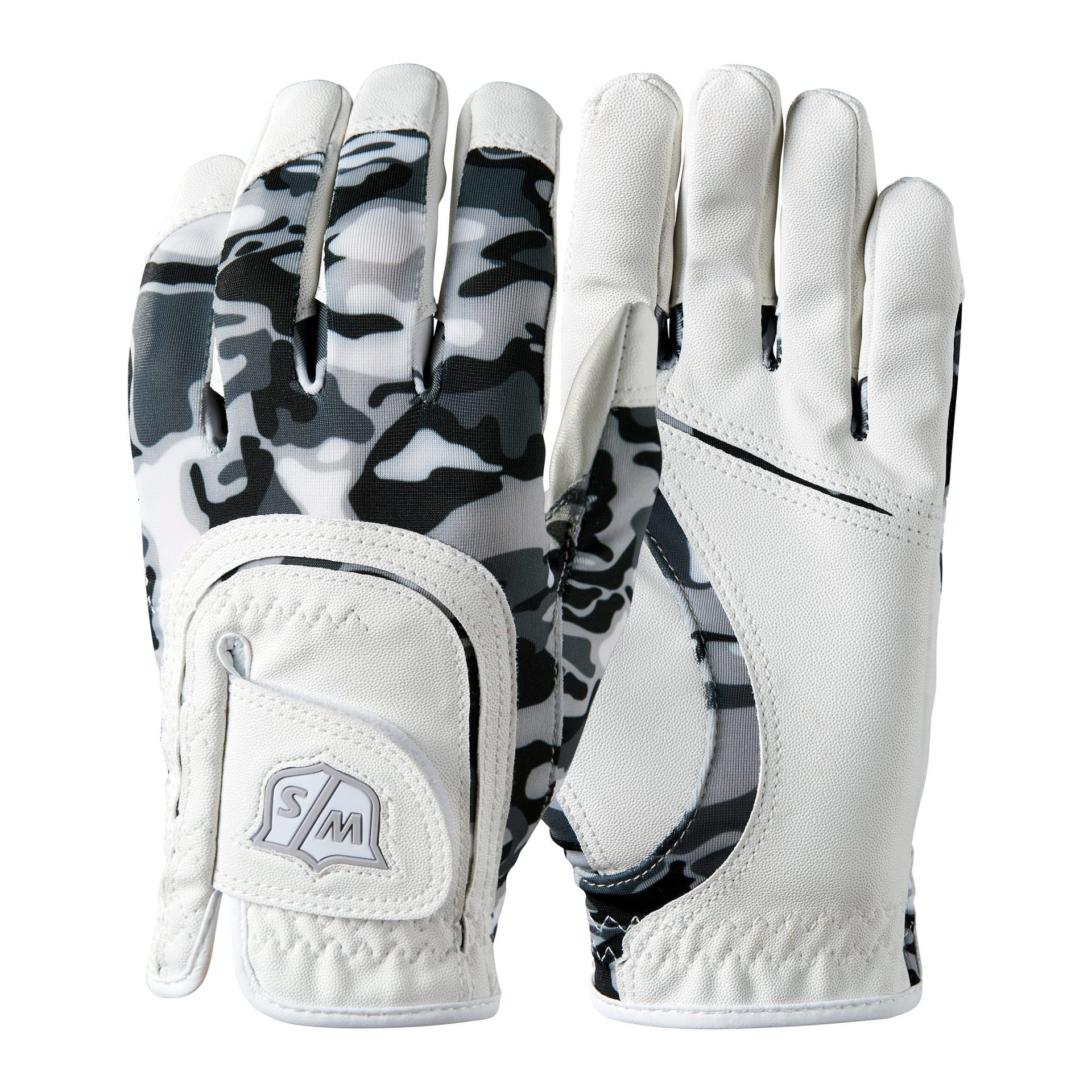Wilson Junior Golf Glove | One Size Fit All | Black-Grey-White Camo
