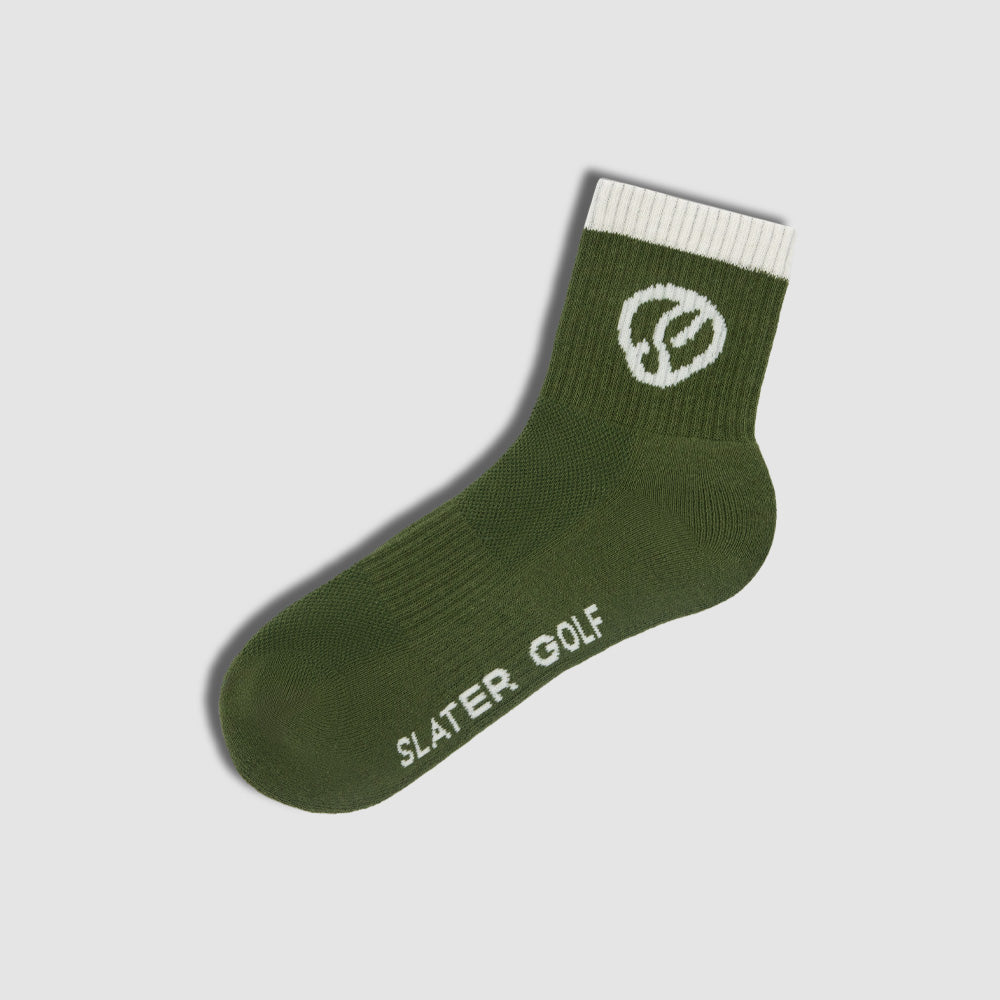 Slater Golf | Womens Mid Ankle Sock Pair | Watercress