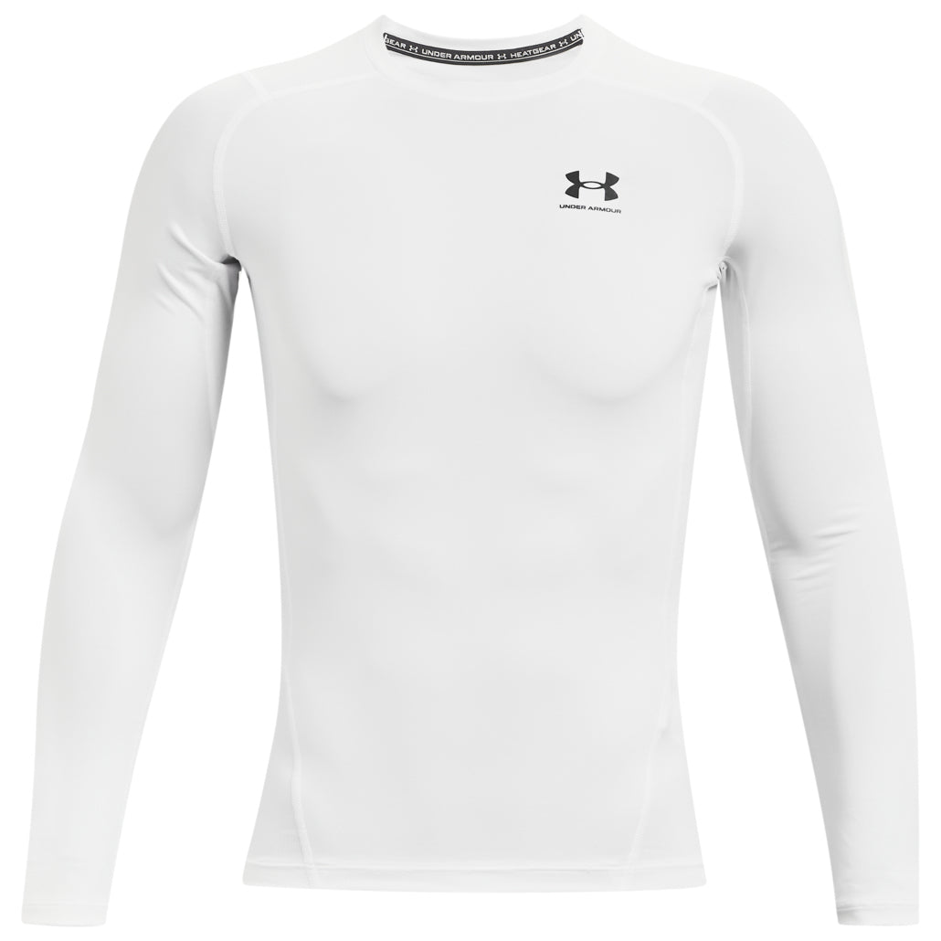 [1361524100M] Under Armour Mens Golf Jersey | Long Sleeve (White, M)