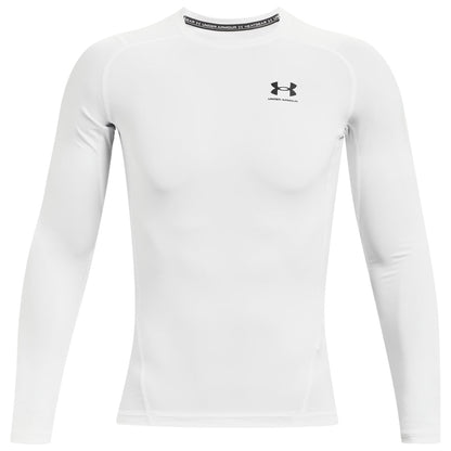 [1361524100M] Under Armour Mens Golf Jersey | Long Sleeve (White, M)