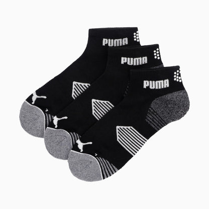 [85856202] Puma Golf Socks |  Essential Quarter Cut | 3 Pack (Black, 8 to 12)