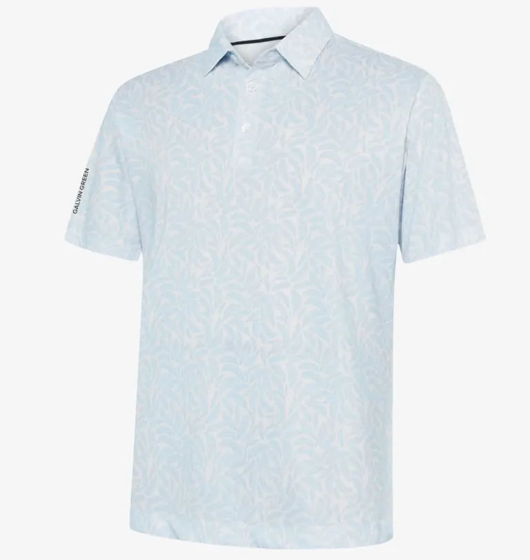 Galvin Green Mens Golf Shirt | Muir | Crystal Blue