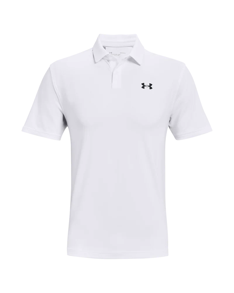 [1368122100XL] Under Armour Mens Golf Shirt | T2G Polo (White, XL)