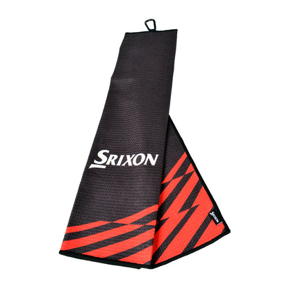 [12107947] Srixon Golf Towel | Tri-fold (Black/Red)