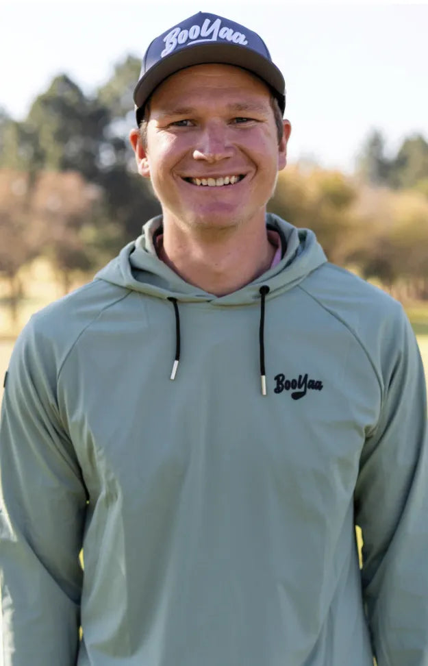 Booyaa Mens Golf Hoodie | Premium Sports | Elegant Olive