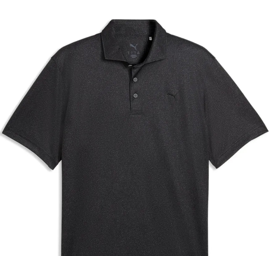 Puma Mens Golf Shirt | South Polo | Slate Sky | Black