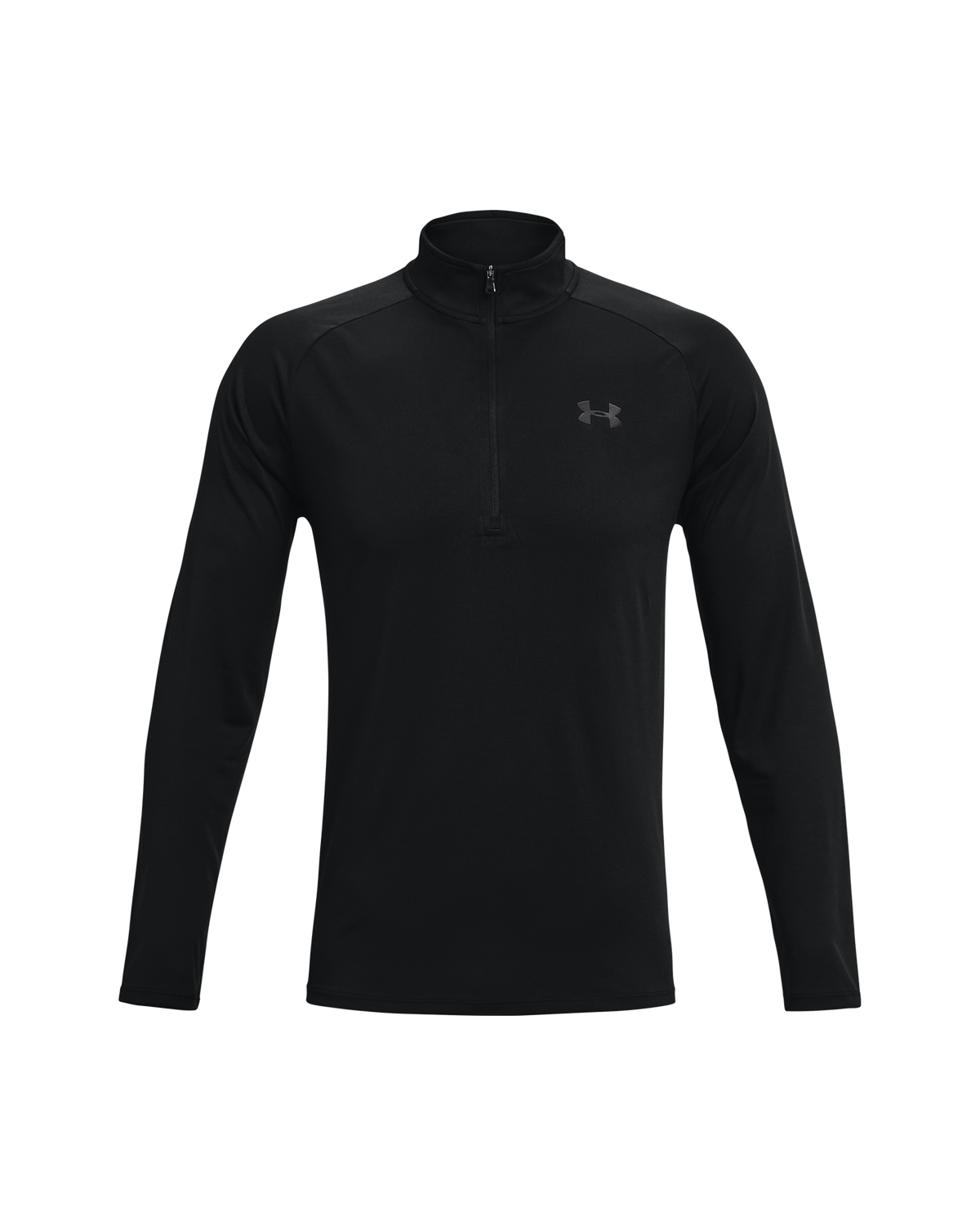 [13284950013XL] Under Armour Mens Long Sleeve | Tech 2.0 1-2 Zip (Black/Charcoal, 3XL)
