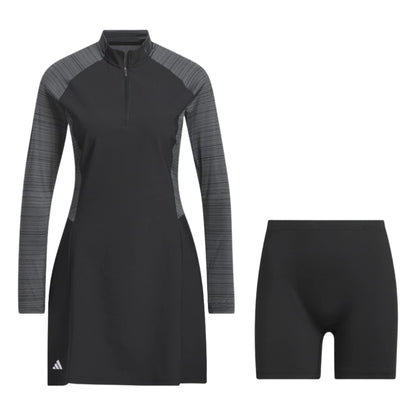 [IP4303XL] Adidas Womens Golf Dress | Long Sleeve | Black-Grey (XL)