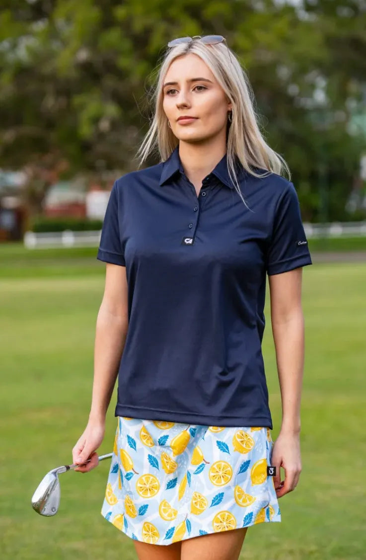 Custom Apparel Womens Golf Shirt | Iconic | Navy