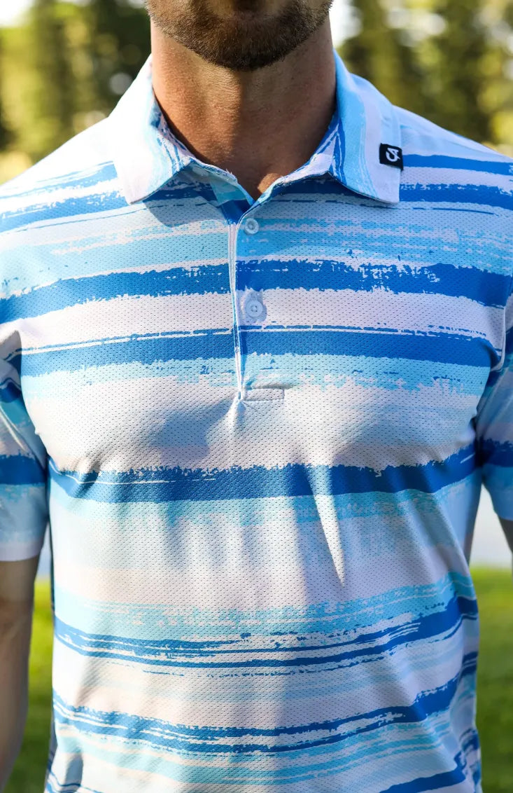 Custom Apparel Mens Golf Shirts | Airdry | Horizon Lines