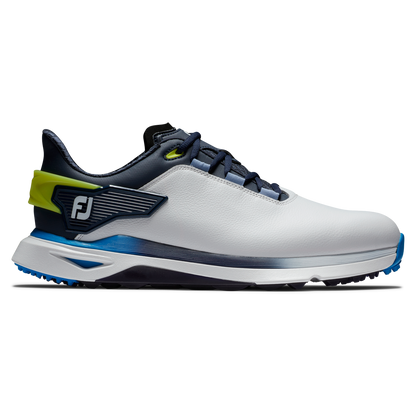 [5691411] Footjoy Mens Golf Shoes | Pro SLX (White/Navy/Blue, 11)