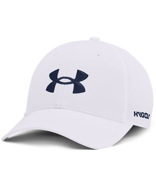 [1361547-101-OSFM] Under Armour Mens Golf Cap | Golf96 (White/Academy)