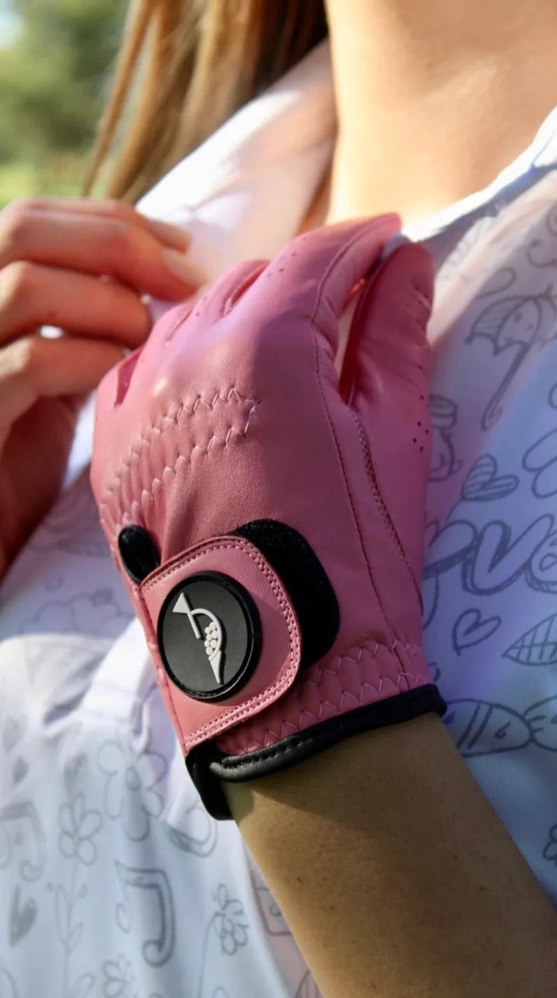 Hooked Womens Golf Gloves | Pink