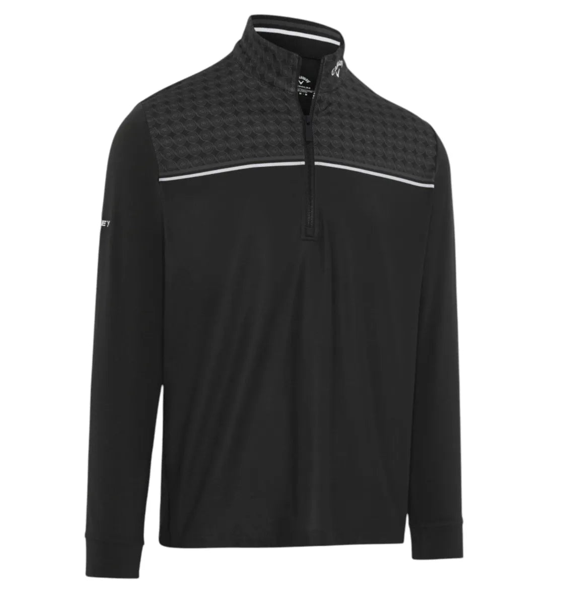 Callaway Men's Golf Midlayer | Odyssey Printed | Caviar Black-Grey
