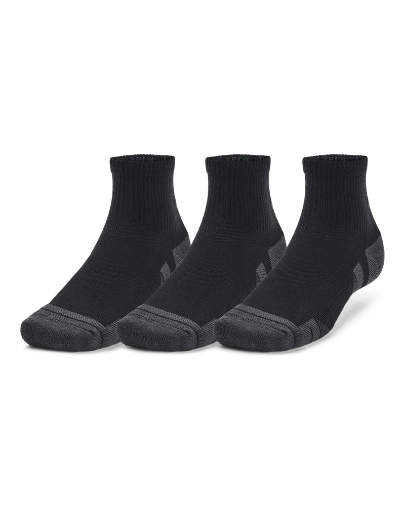 [1379510-001-1] Under Armour Golf Socks | Performance 3 Pack (L, Black Quarter)