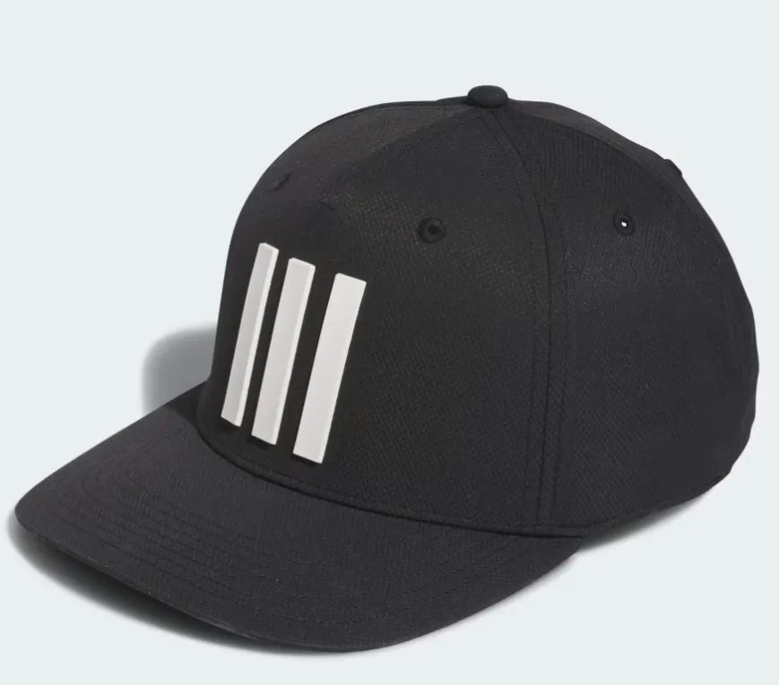 Adidas Mens Golf Cap | Tour 3 Stripe | Black