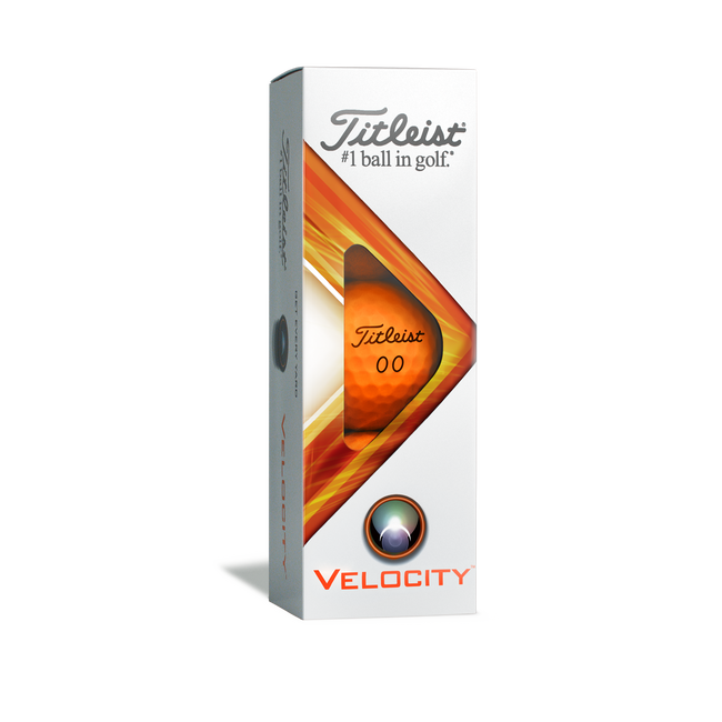 [T8226SM] Titleist Golf Balls | Velocity (Orange/Sleeve, 2024)