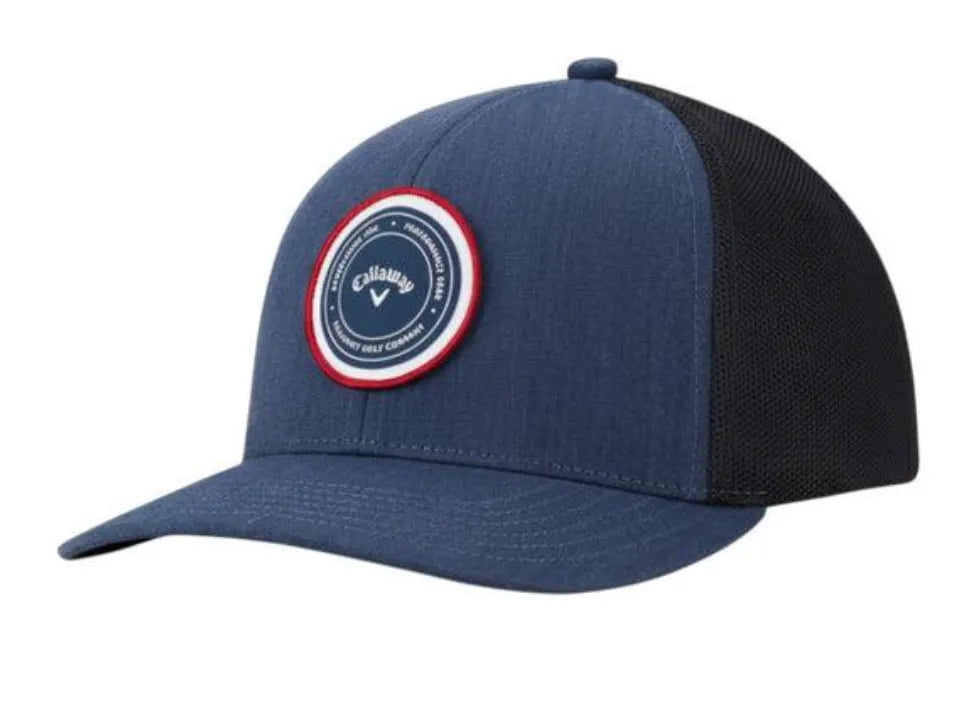 Callaway Mens Golf Cap | Playing Through | Trucker Navy-Black