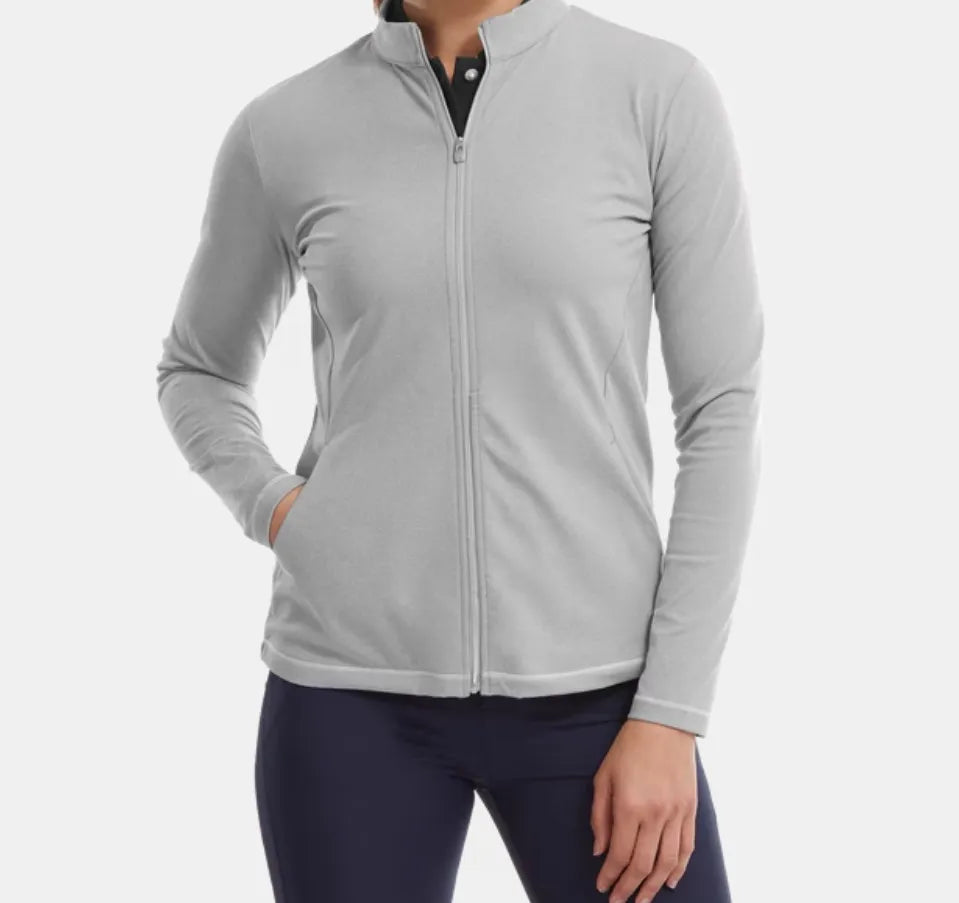 Footjoy Womes Golf Jersey | EU Half Zip Midlayer | Grey