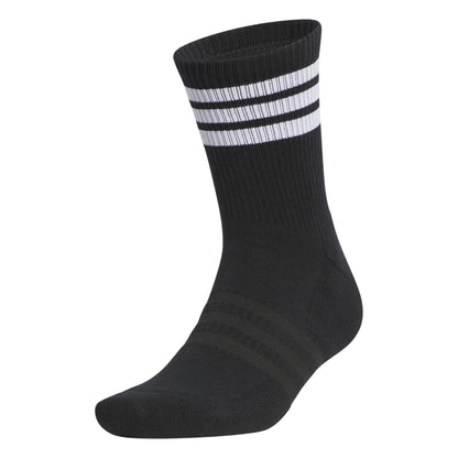 [JI7415811] Adidas Golf Socks | Half-Crew 3-Stripes | Black (8 to 11)