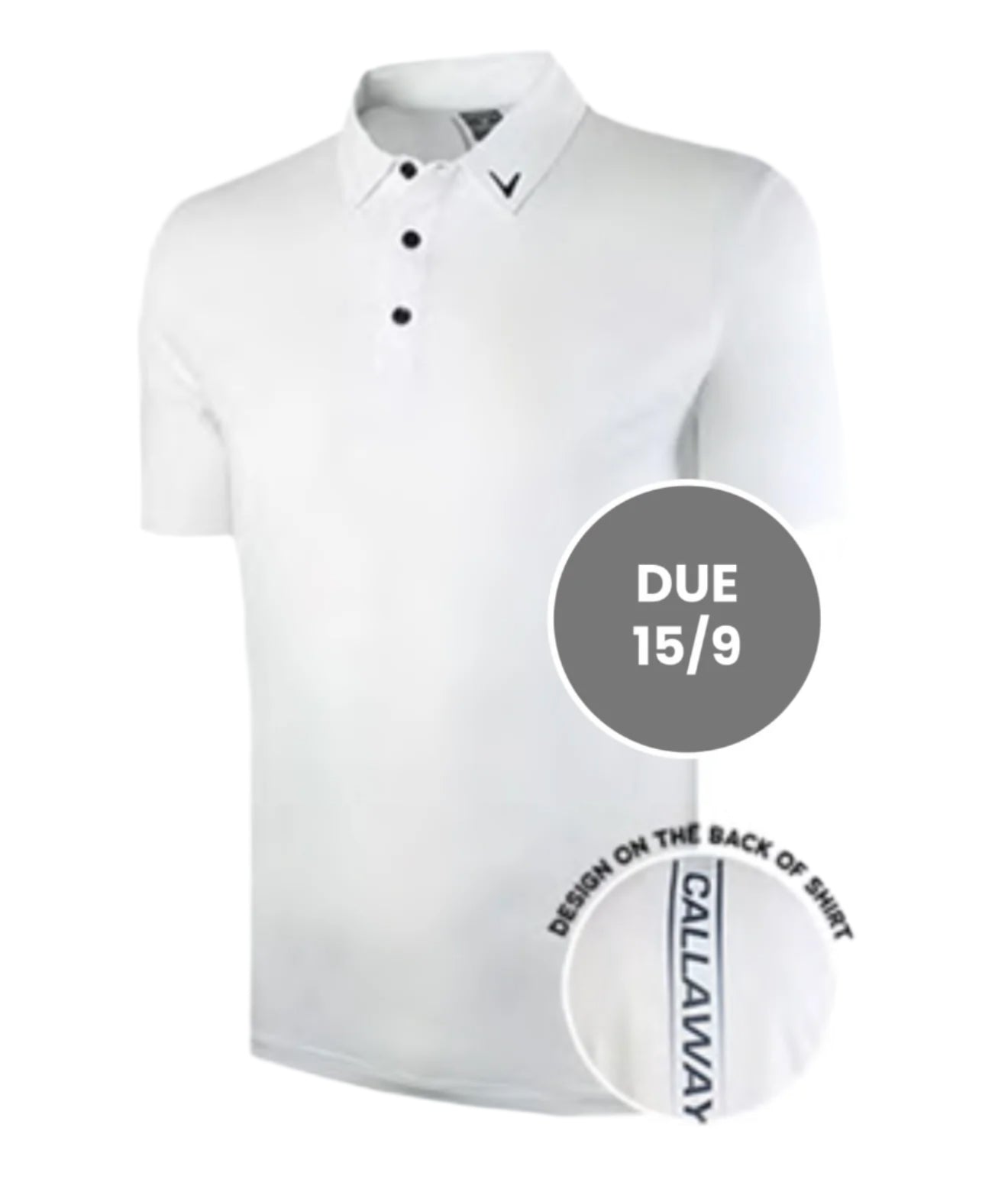 Callaway Mens Golf Shirt | White Plain