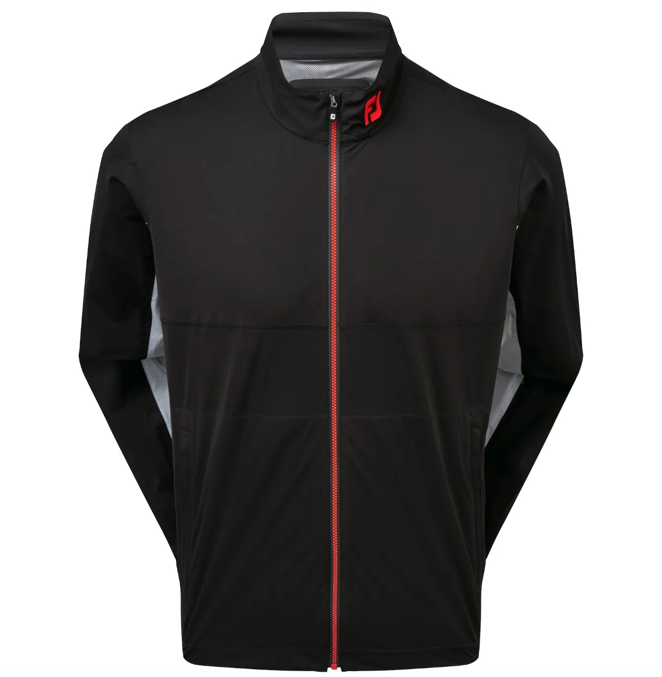 Footjoy Mens Golf Jacket | Hydroknit | Black-Grey-Red